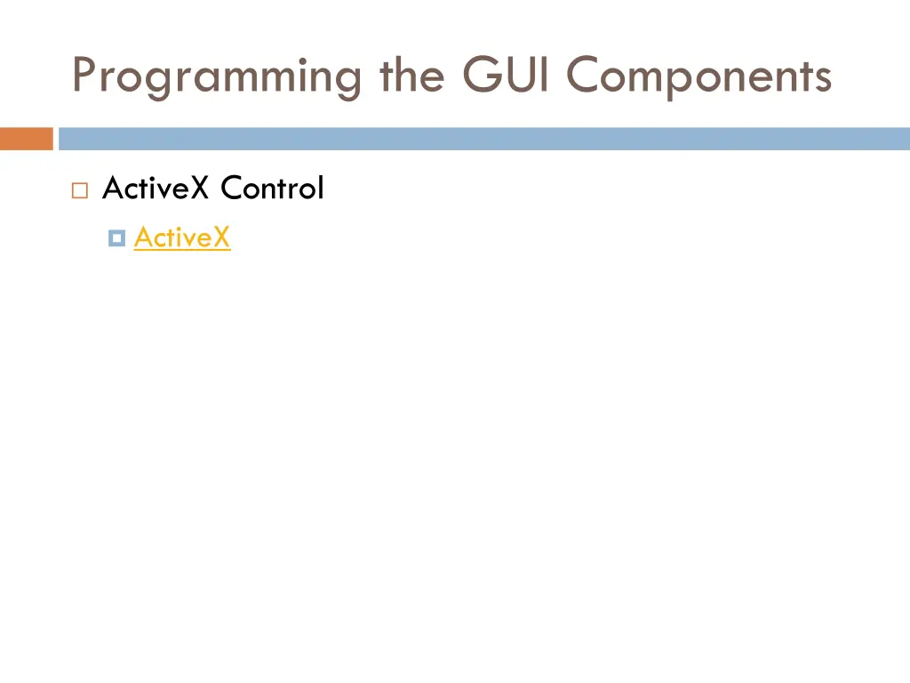 programming the gui components 15