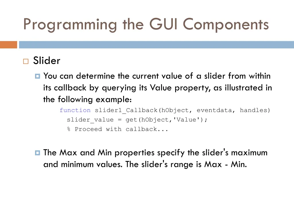 programming the gui components 6