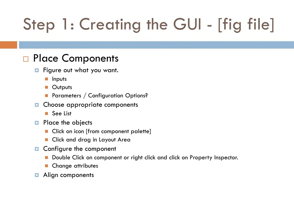 step 1 creating the gui fig file