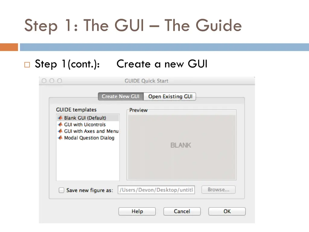 step 1 the gui the guide 1