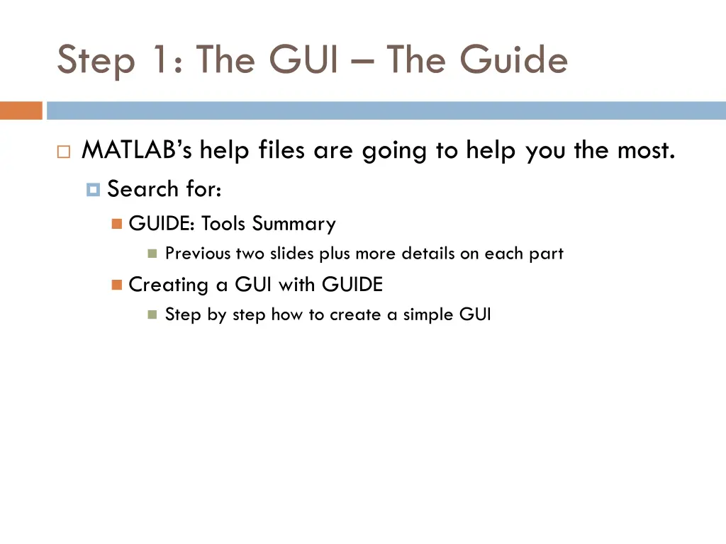 step 1 the gui the guide 4