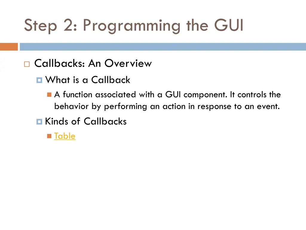 step 2 programming the gui 1