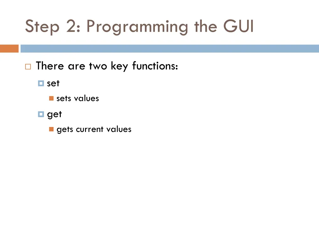 step 2 programming the gui 5