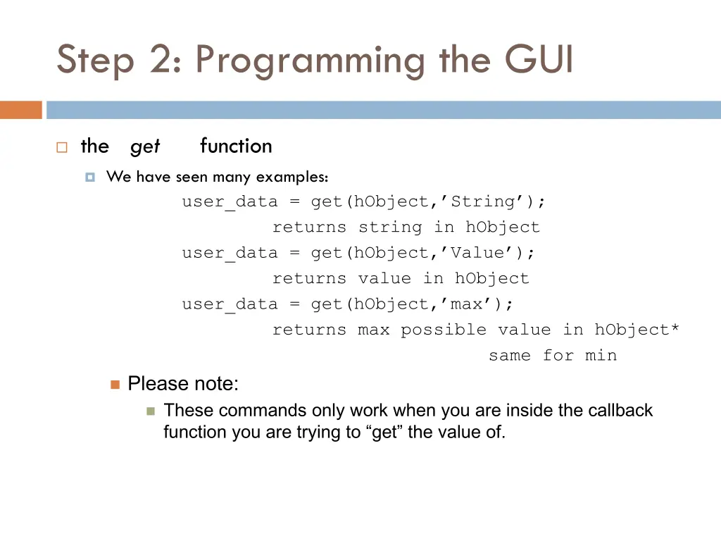 step 2 programming the gui 6