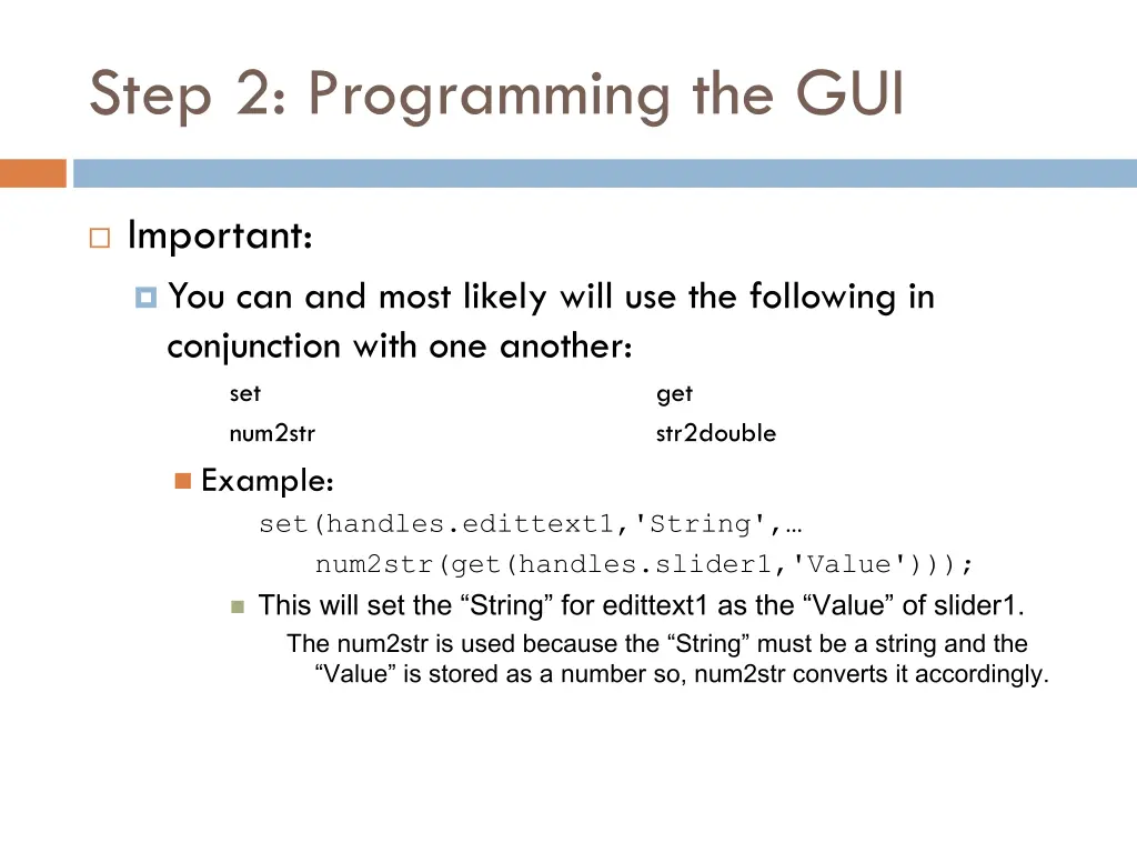 step 2 programming the gui 9