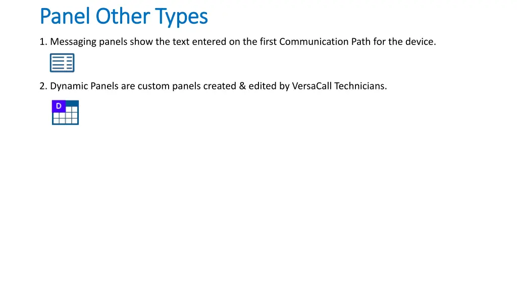 panel other types panel other types
