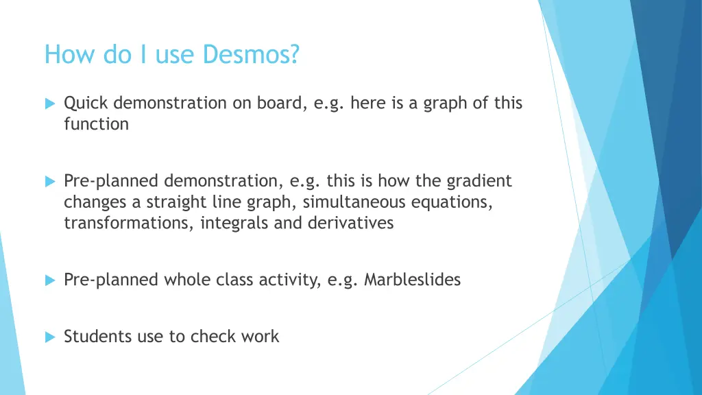 how do i use desmos