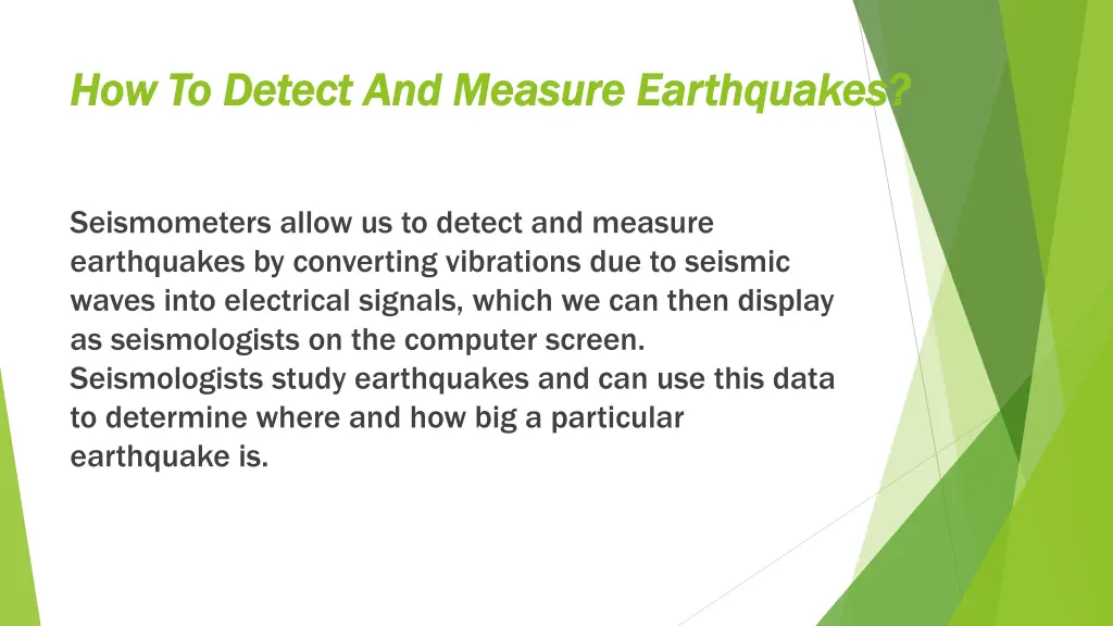 how to detect and measure earthquakes