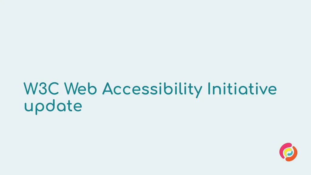 w3c web accessibility initiative update