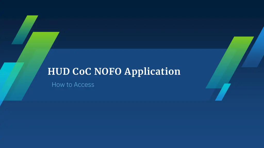 hud coc nofo application how to access