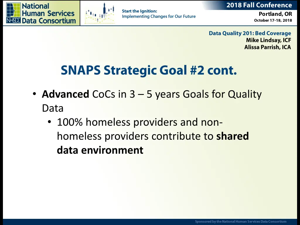 advanced cocs in 3 5 years goals for quality data