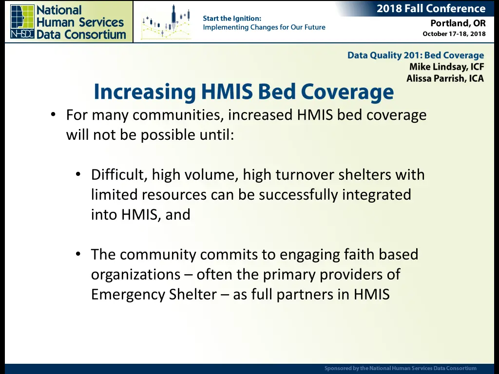 for many communities increased hmis bed coverage