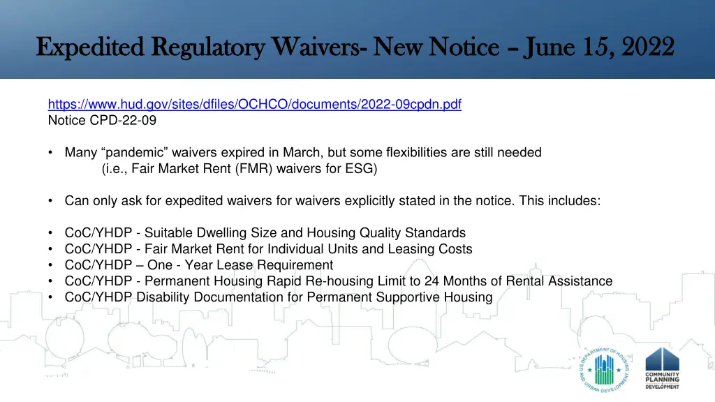 expedited regulatory waivers expedited regulatory