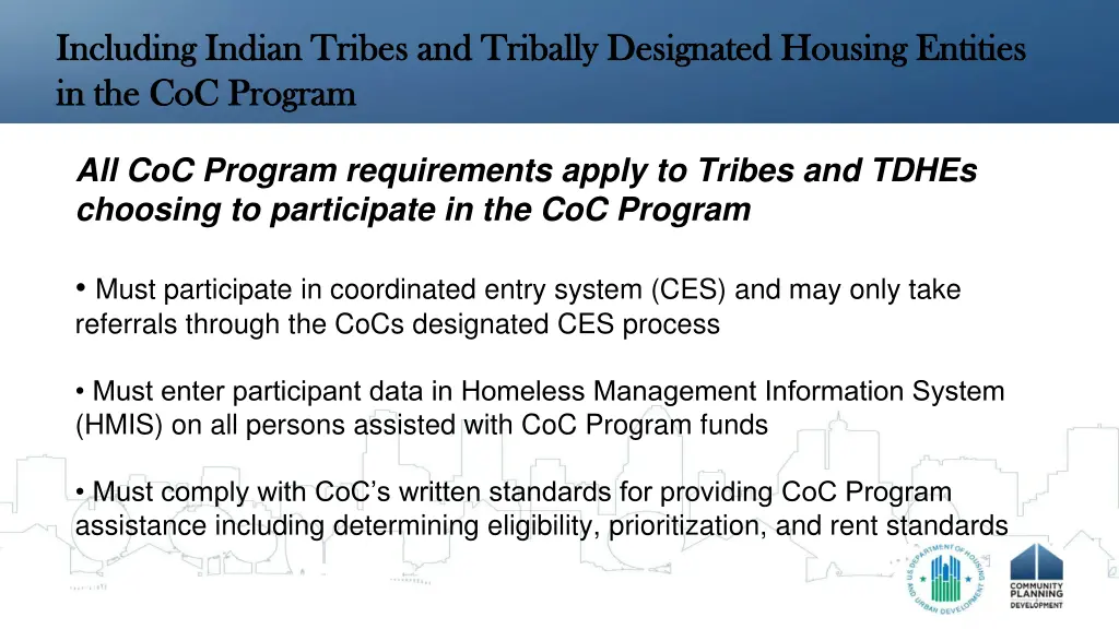 including indian tribes and tribally designated 1