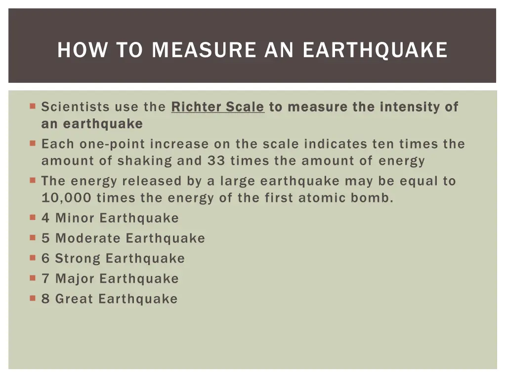 how to measure an earthquake