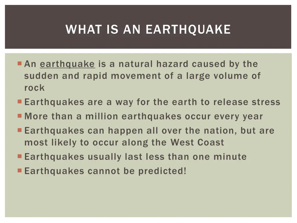 what is an earthquake