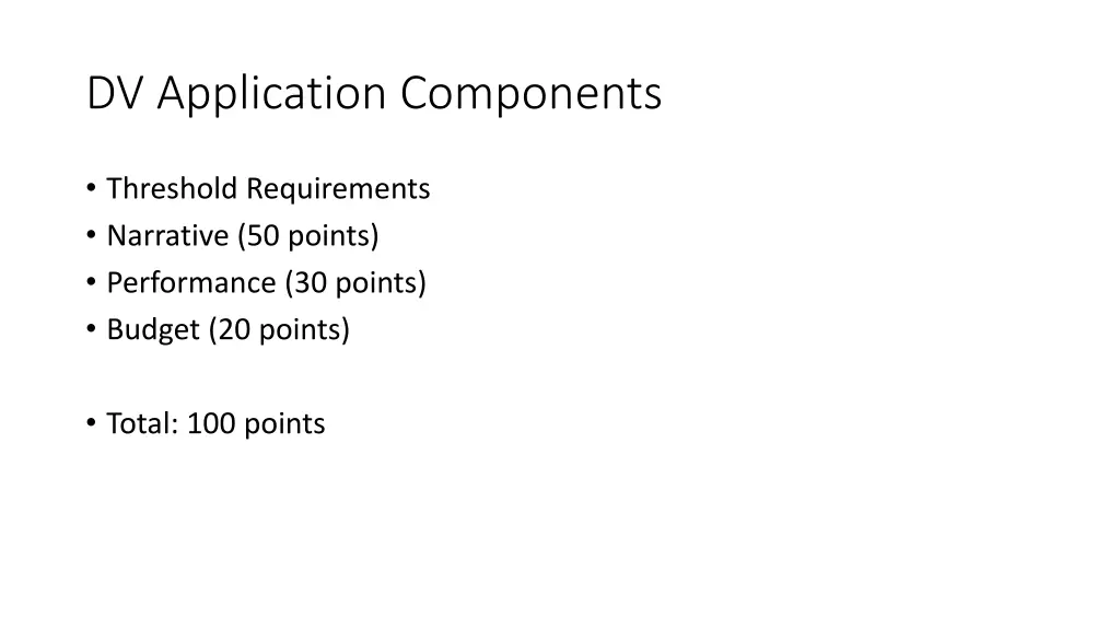 dv application components