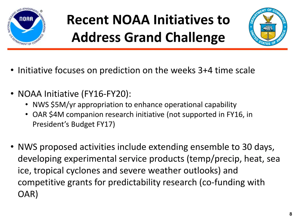 recent noaa initiatives to address grand challenge