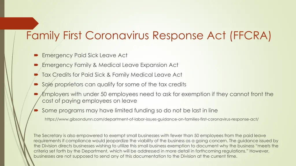 family first coronavirus response act ffcra