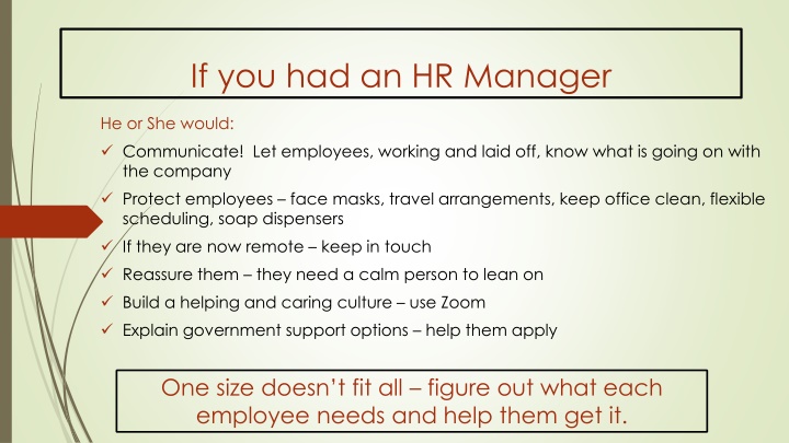 if you had an hr manager