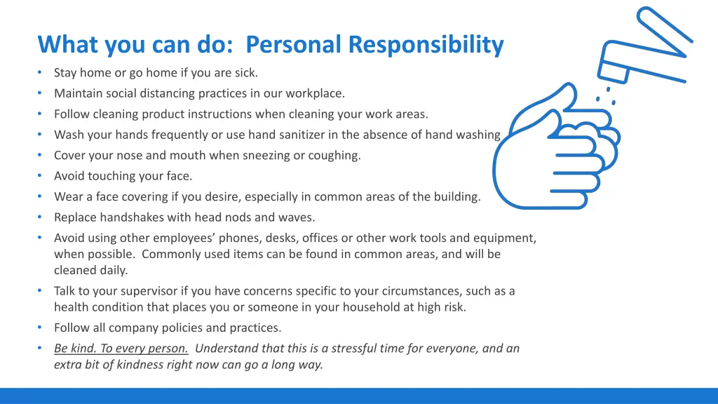 what you can do personal responsibility stay home