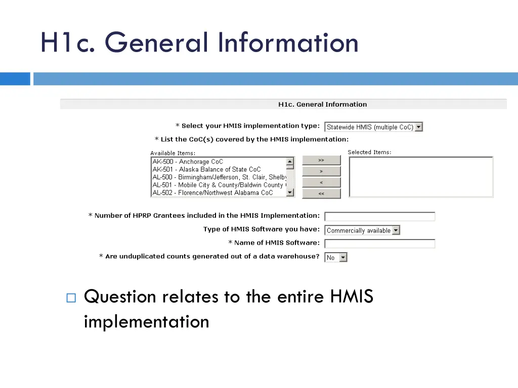 h1c general information