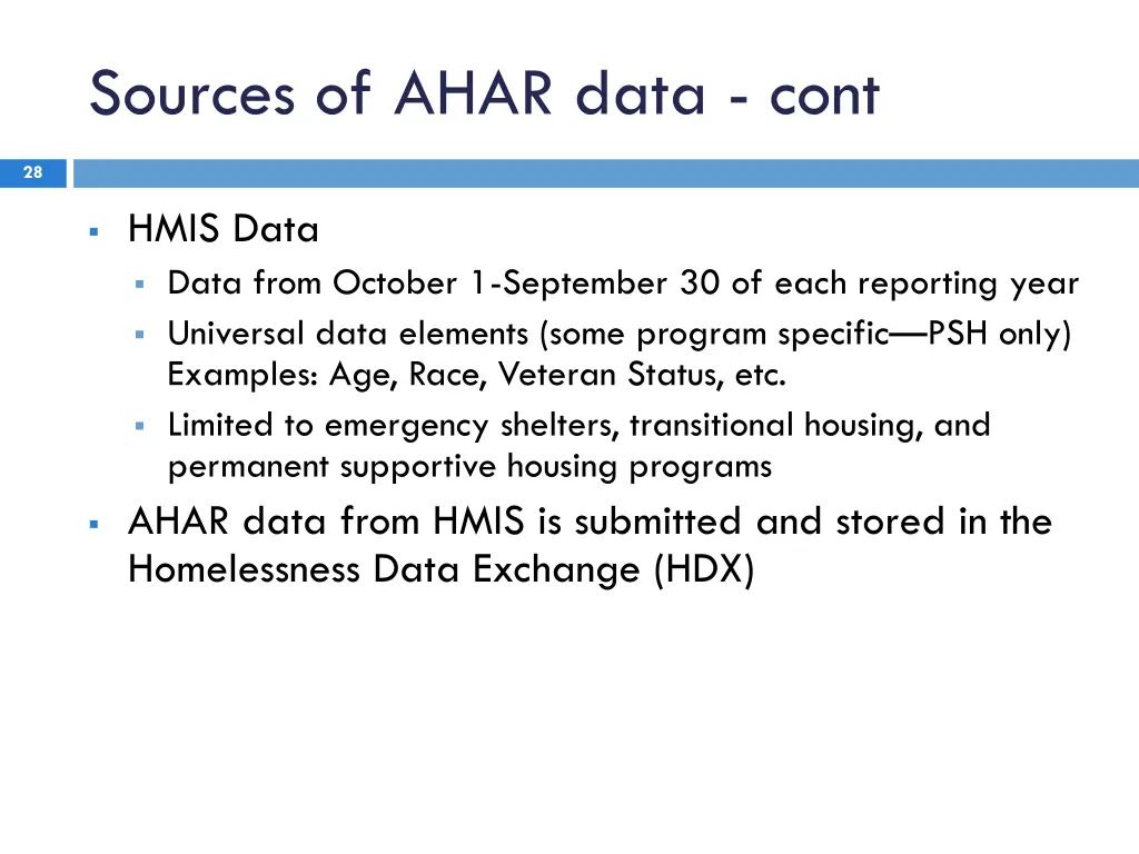 sources of ahar data cont 1