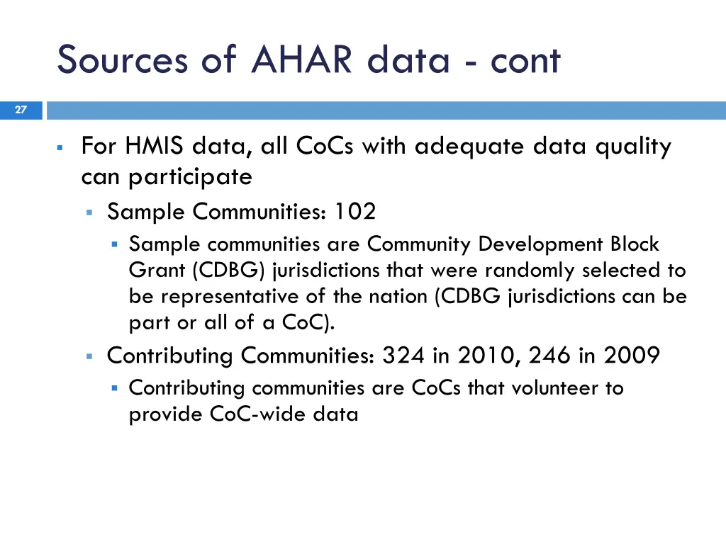 sources of ahar data cont