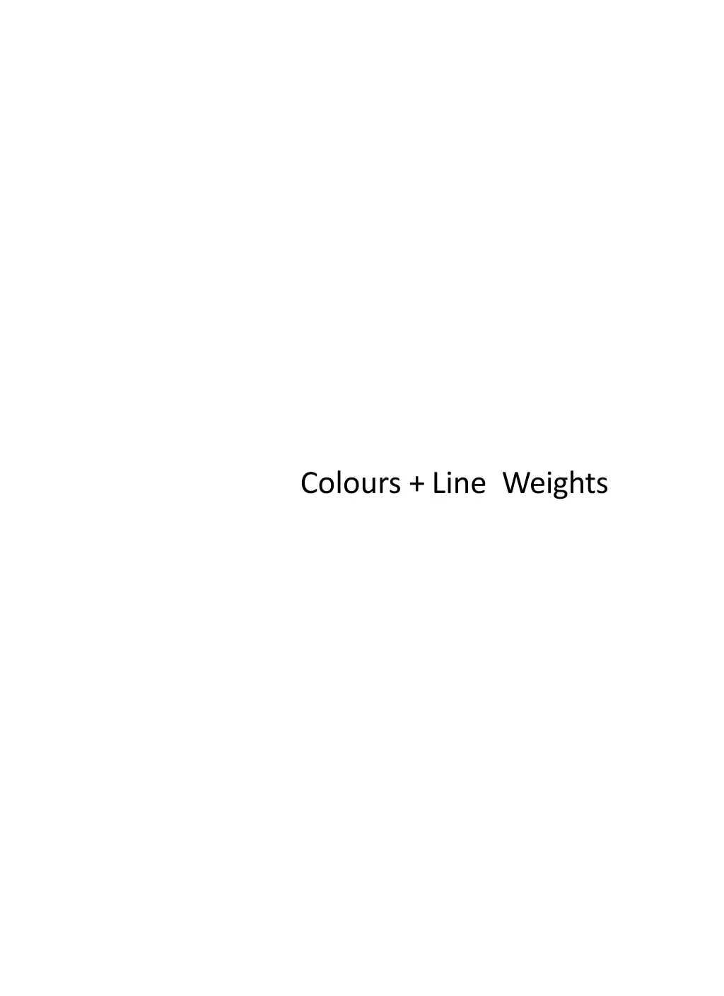 colours line weights