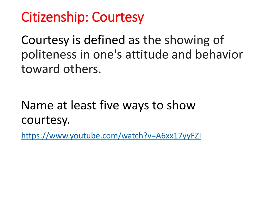 citizenship courtesy citizenship courtesy 1