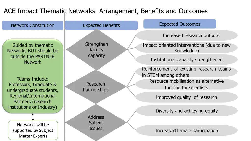 ace impact thematic networks arrangement benefits