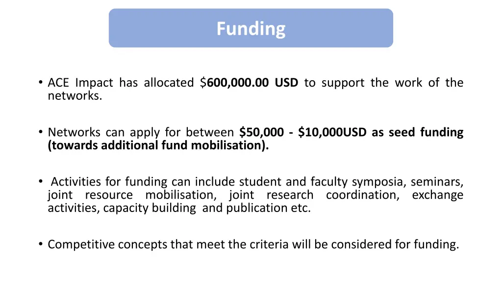 funding