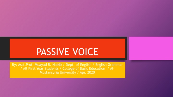 passive voice