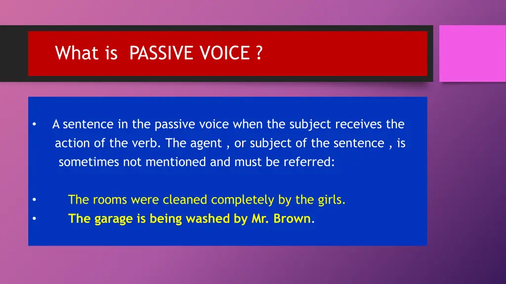 what is passive voice