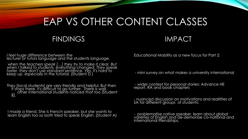 eap vs other content classes