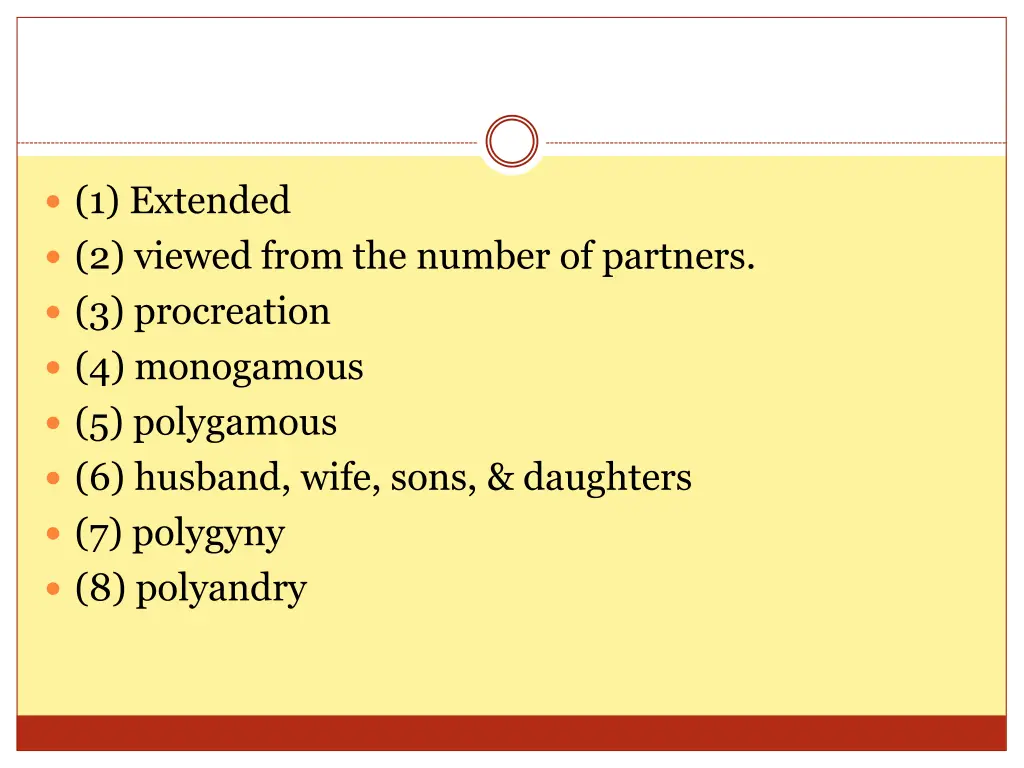 1 extended 2 viewed from the number of partners