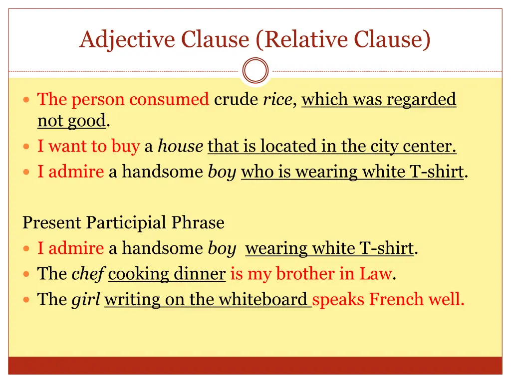 adjective clause relative clause