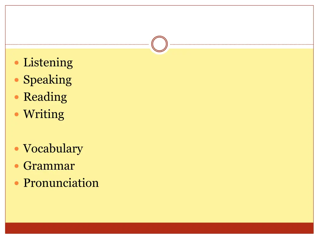 listening speaking reading writing