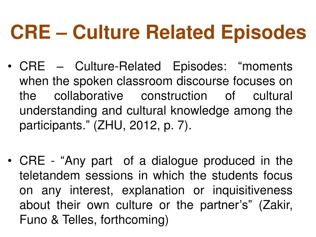 cre culture related episodes