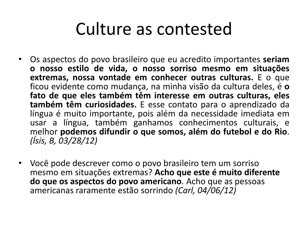 culture as contested