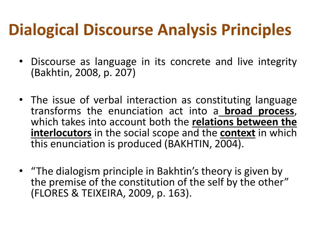 dialogical discourse analysis principles