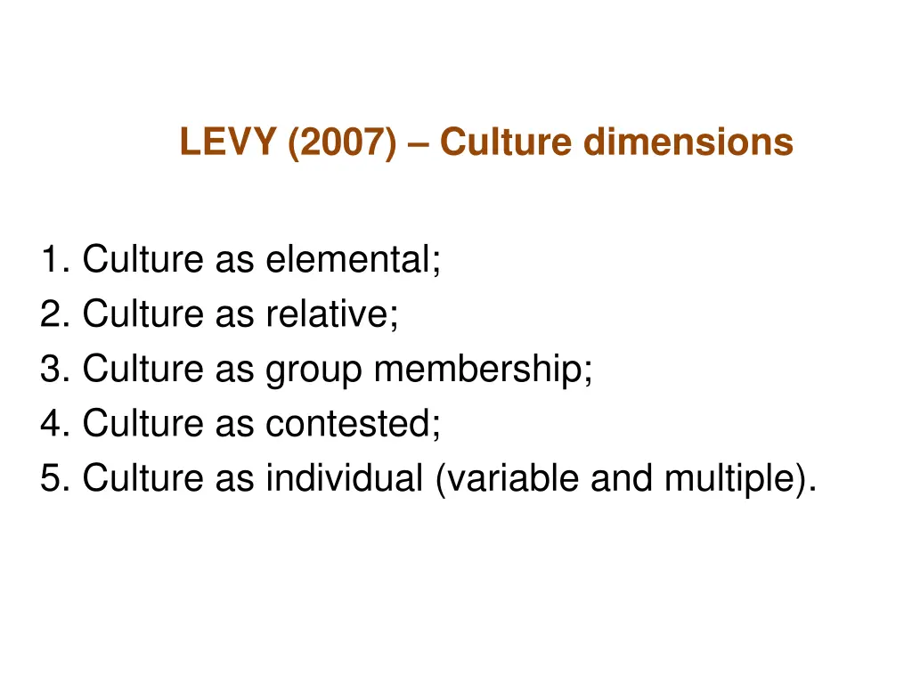 levy 2007 culture dimensions