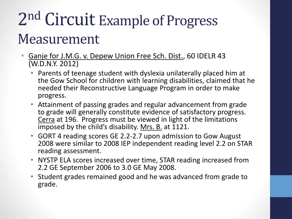 2 nd circuit example of progress measurement