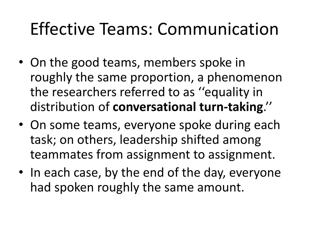 effective teams communication