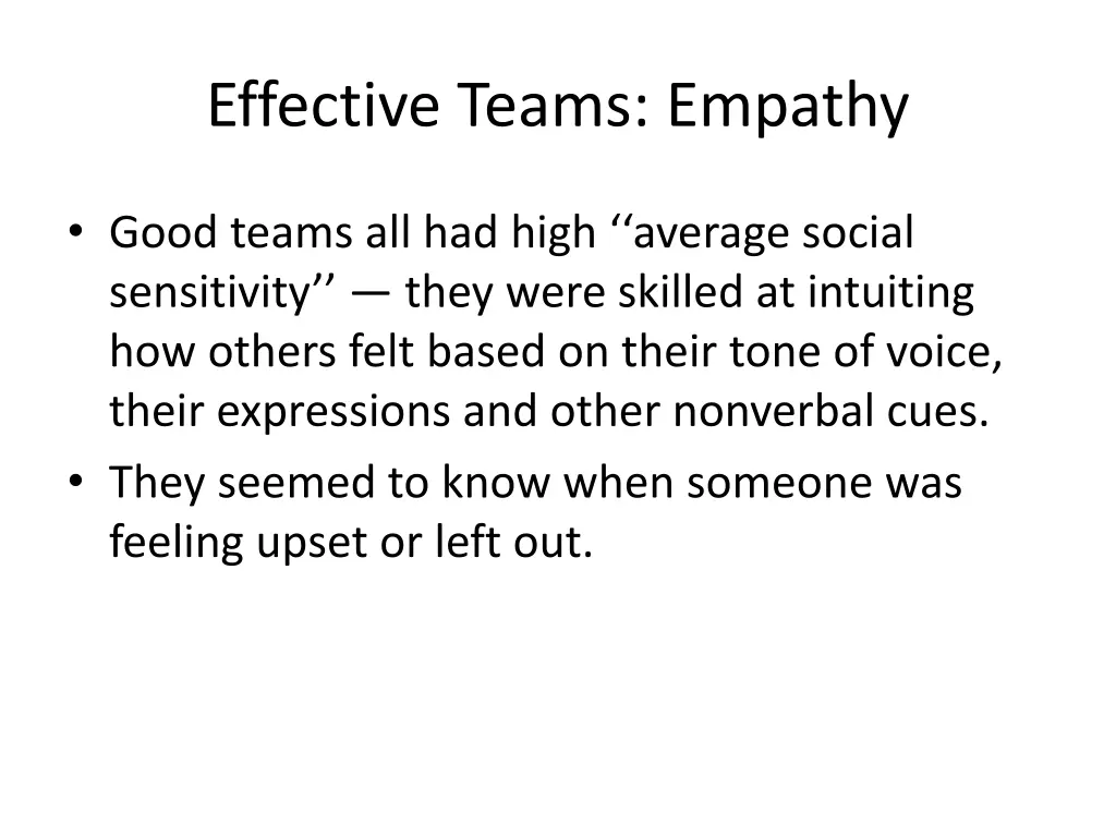 effective teams empathy