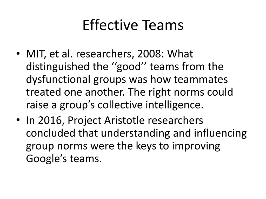 effective teams