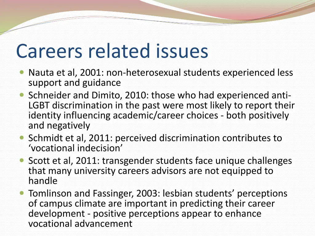 careers related issues nauta et al 2001