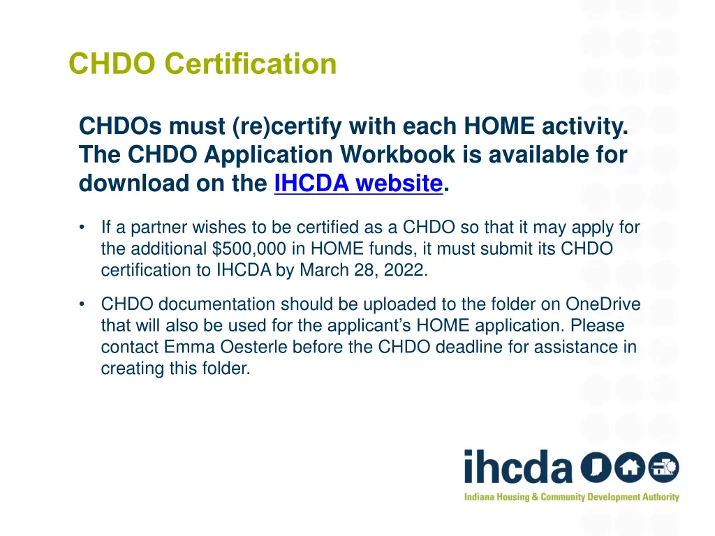 chdo certification