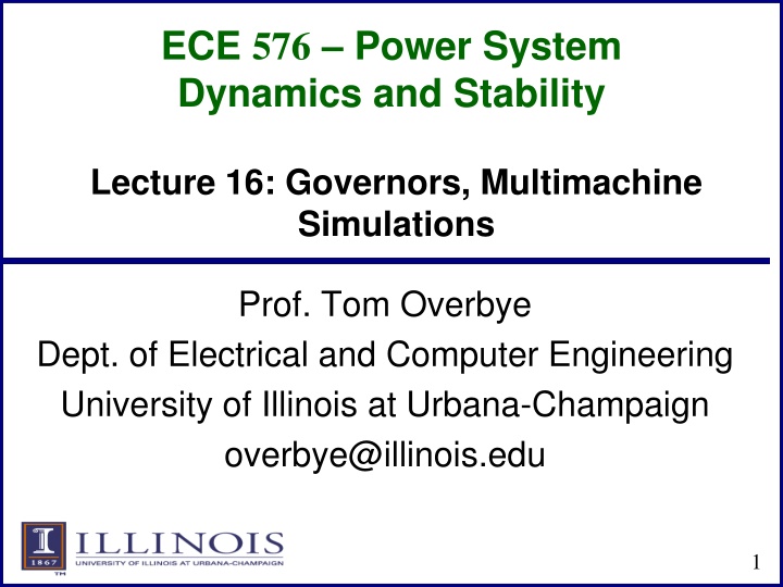 ece 576 power system dynamics and stability