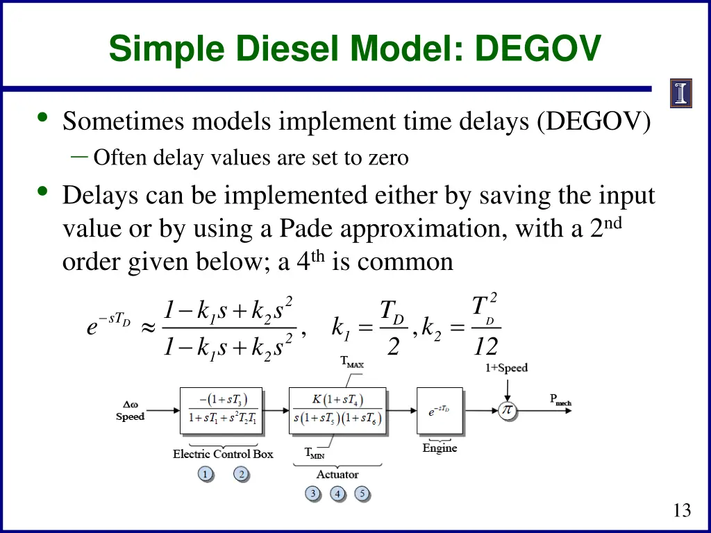 simple diesel model degov